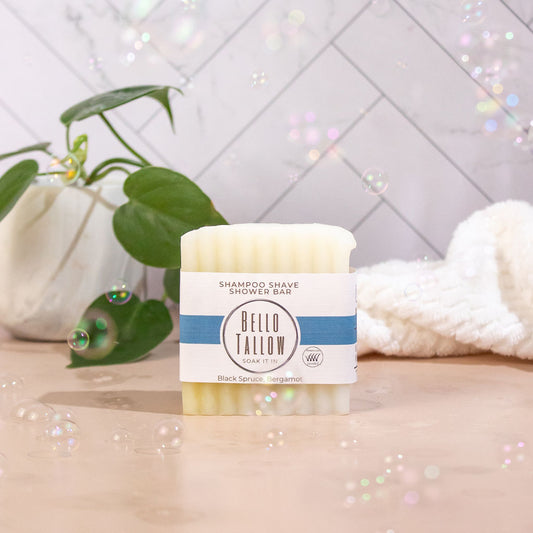 Shampoo Shave Shower Bar: Black Spruce, Bergamot