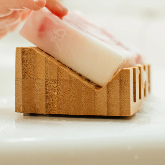 Slanted Wooden Soap Dish
